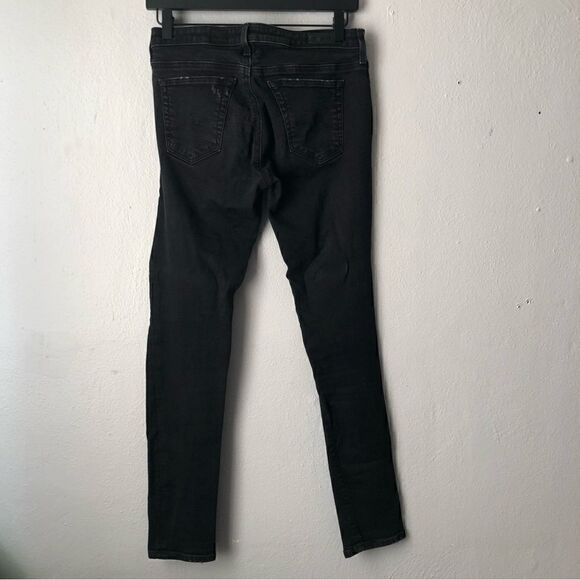 AG Adriano Goldschmeid The legging ankle super skinny black distressed jeans 26R - Picture 10 of 12